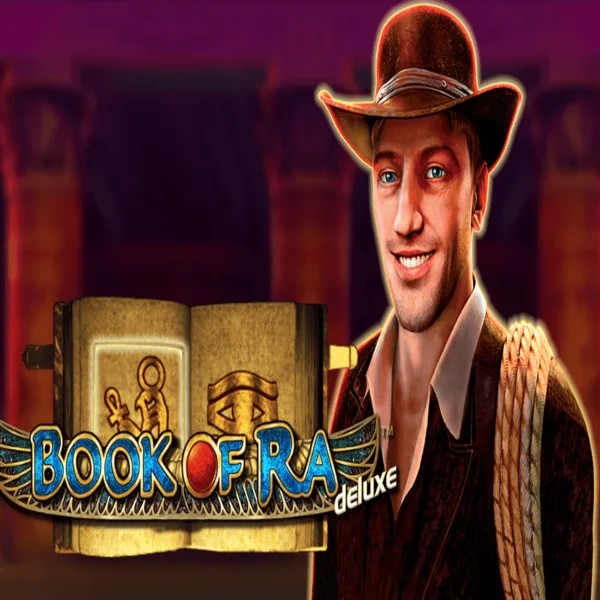 Book of Ra Deluxe logo – Slots by Novomatic at Spinsy Casino