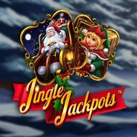 Jingle Jackpots slot logo by Dragon Gaming at Spinsy Casino
