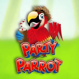 Party Parrot slot logo by Rival at Spinsy Casino