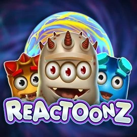 Reactoonz slot logo by Play'n GO at Spinsy Casino