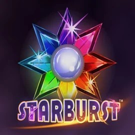 Starburst game by NetEnt – logo hosted on Spinsy Casino