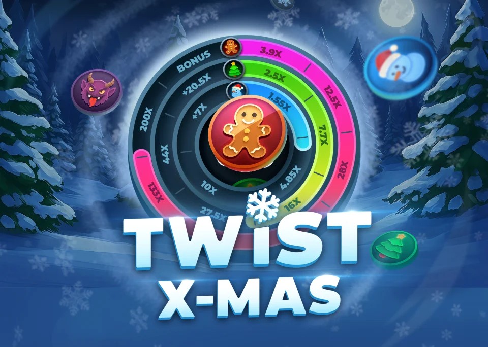 Twist X-mas slot icon by InOut, available at Spinsy Casino